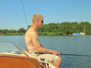 Glen fishing at Wroxham Broad