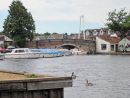 View from mooring of wroxham bridge