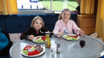 Joely and Nina dining like royalty