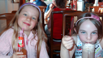 Joely and Nina enjoying yet another ice-cream