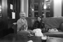Having birthday drink