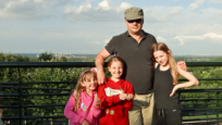 Rare picture of Dad with all 3 girls