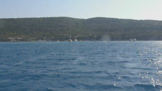Coming in to moor at the Blue Lagoon (Chamili Bay)