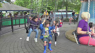Joely and Nina on the fairground ride